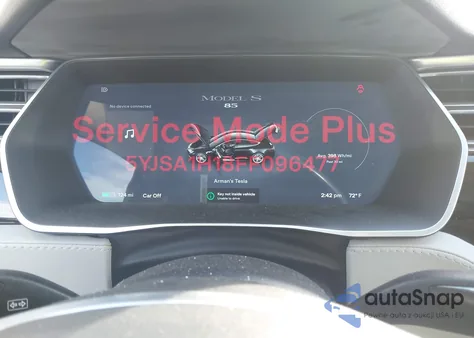 2015 Tesla Model S 60/70/85 z USA, uszkodzony, nr VIN 5YJSA1H18FF096477